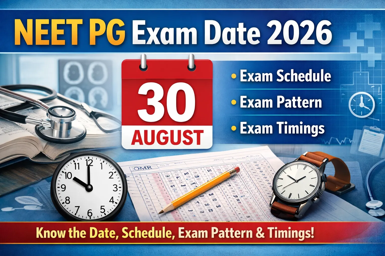 NEET PG exam date 2026 announced
